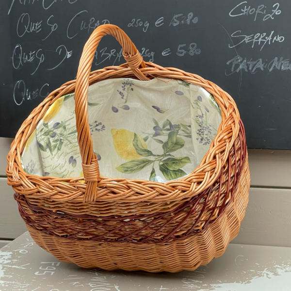 Bukora Einkaufskorb mit Futter Zitrone und Olive – Bild 5