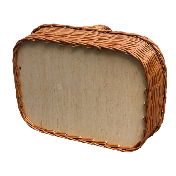 Bukora® Tablett aus Weide mit Futter Rosenmuster – Bild 5