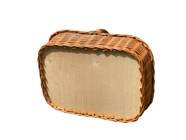 Bukora® Korbtablett aus Weide mit Stoff " Schmetterlinge " – Bild 4