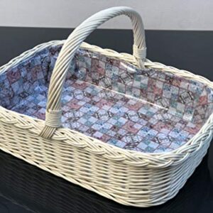 Bukora® Tablett aus heller Weide mit Futter orientalisches Mosaik