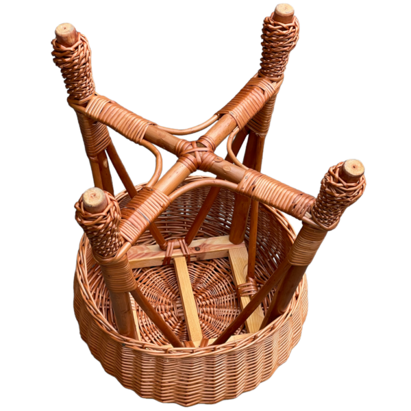 Gartenlounge-Hocker Korbhocker aus Weide..Sitzhocker – Bild 5
