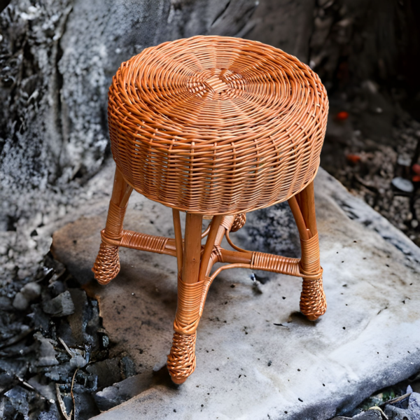 Gartenlounge-Hocker Korbhocker aus Weide..Sitzhocker – Bild 2