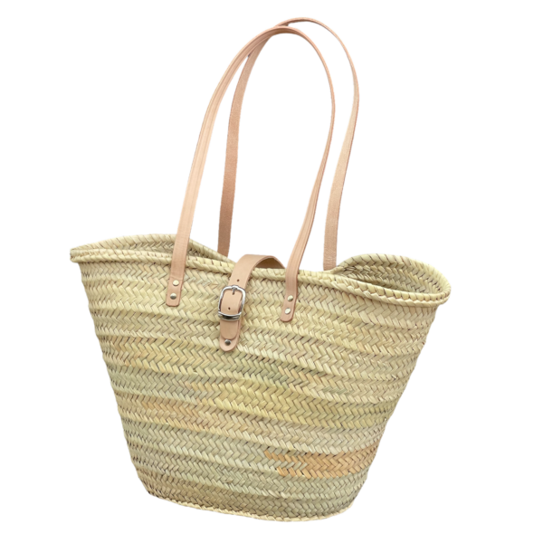 Bukora® Ibiza Korbtasche verschließbar mit Lederhenkel