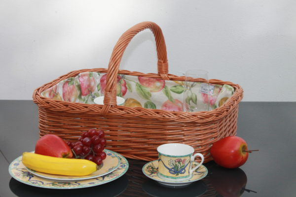 Bukora® Weidentablett mit Futter – Apfel & Birne Design – Bild 3