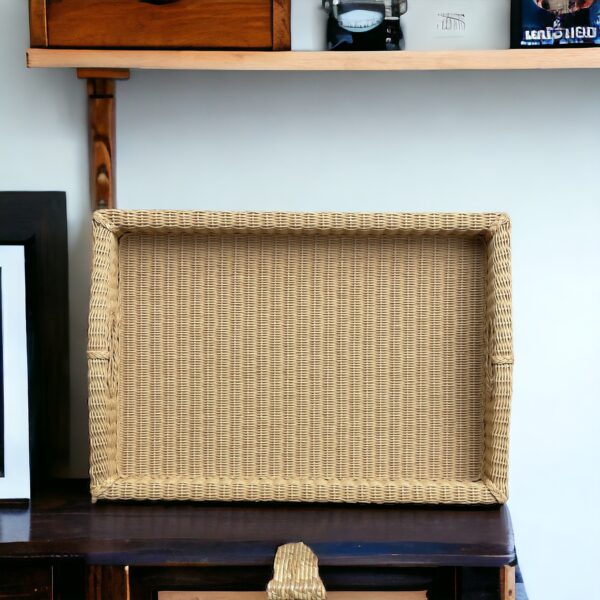 Tablett aus Loom Material in Naturfarbe – Bild 3