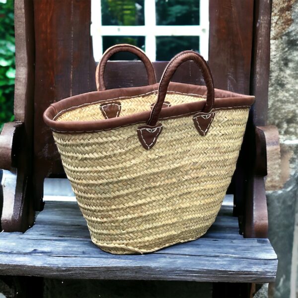 Original Bukora® Ibiza Palmblatt Tasche mit Lederrand und Henkel … – Bild 6