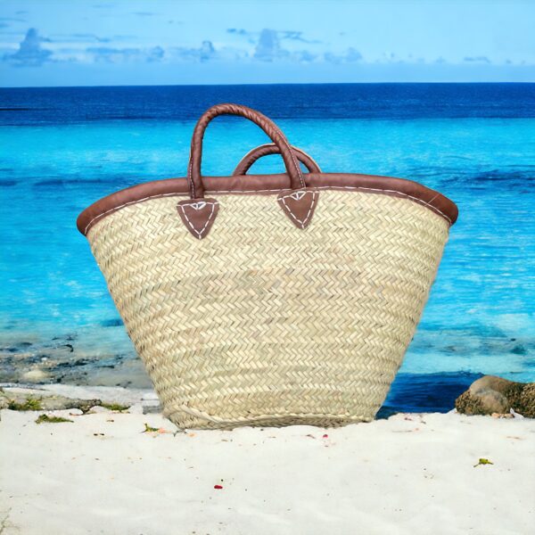 Original Bukora® Ibiza Palmblatt Tasche mit Lederrand und Henkel … – Bild 4