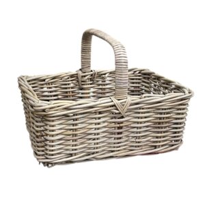 Einkaufskorb Bukora® rechteckiger Rattankorb Farbe Koobo Grey