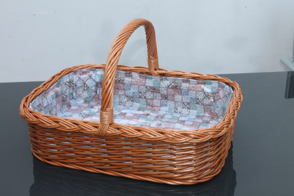 Bukora® Tablett aus Weide mit Futter Kacheln-Mosaiken