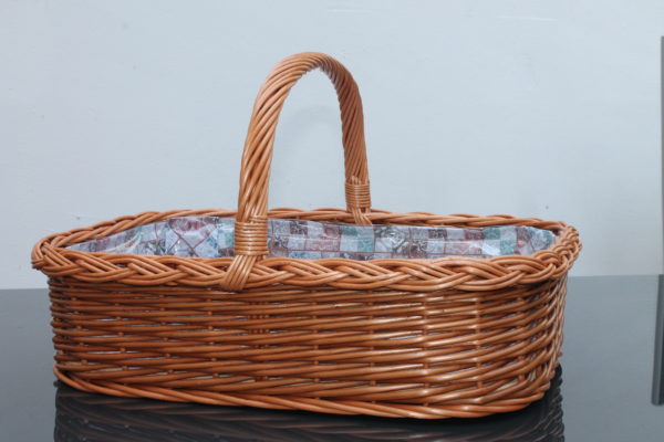 Bukora® Tablett aus Weide mit Futter Kacheln-Mosaiken – Bild 2