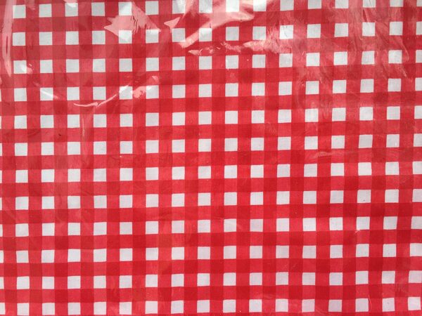 Bukora® Tablett aus Weide mit rot-weiß kariertem Futter – Bild 2