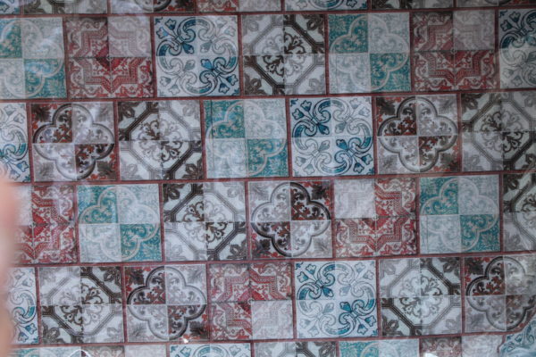 Bukora® Tablett aus Weide mit Futter Kacheln-Mosaiken – Bild 3